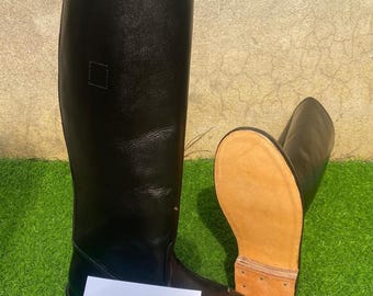 ハンドメイドドイツ軍将校用レザーロングブーツ：ミリタリースタイル