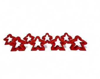 Custom 3D Printed Hollow Meeple-Style Figures (8pcs) - Unique Board Game Token | Minimalist Tabletop Accessories | Perfect Stocking Filler