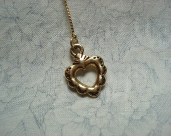 Vermeil Heart Ear Threader Earrings – Delicate Gold Plated Design