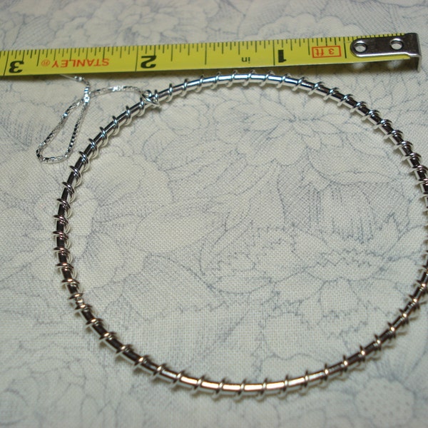 Large Wire Circles on Sterling Threader Earrings/Necklace-Ear Threads-FREE SHIPPING to U.S.