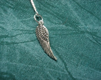 Sterling Silver Wing Threader Earrings – Dangle Charm