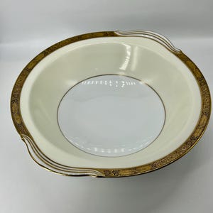 Vintage 1950s Noritake China Bowl, Pattern 5675, Floral & Gold Rimmed Porcelain