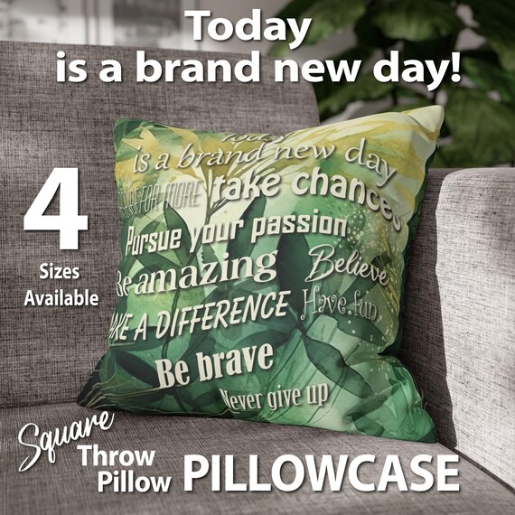 Square Poly Canvas Throw Pillow Cover  display picture 1