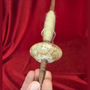Spindle with Natural Whorl Handcrafted Wooden Spindle High Quality 1:1 28 cm Scale Replica