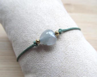 Pulsera de corazón, Pulsera de amor, Pulsera de corazón con piedras preciosas