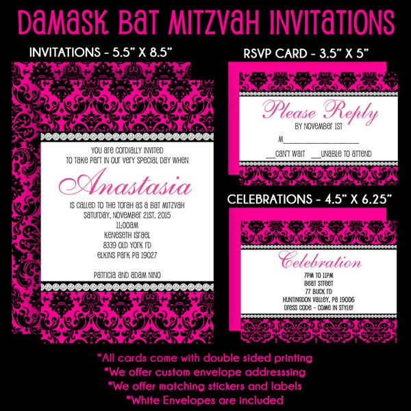 Bat Mitzvah Invitation