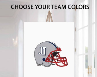 Football Team Bar Mitzvah Sign In Board, Bat Mitzvah Sign In Board, Sign in Pillow - CHOOSE YOUR TEAM COLORs