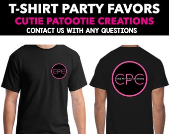 Party Favor T-Shirt for Bar and Bat Mitzvahs, Wedding and Sweet 16