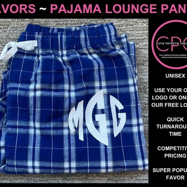 Flannel Plaid Lounge Pants Custom Personalized Unisex Pants with your Logo or our FREE logo