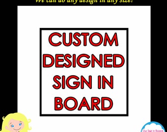 Custom Sign in Board, Bat Mitzvah, Wedding Guest Book, Foam Mounted