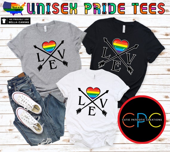 Gay Pride Shirt ∙ Pride Love Arrow T-Shirt ∙ Rainbow Hearts Shirt ∙ Lesbian Gay T-Shirt ∙ Equality T-shirt ∙ Rainbow Shirt ∙ Unisex Tee Il_570xn