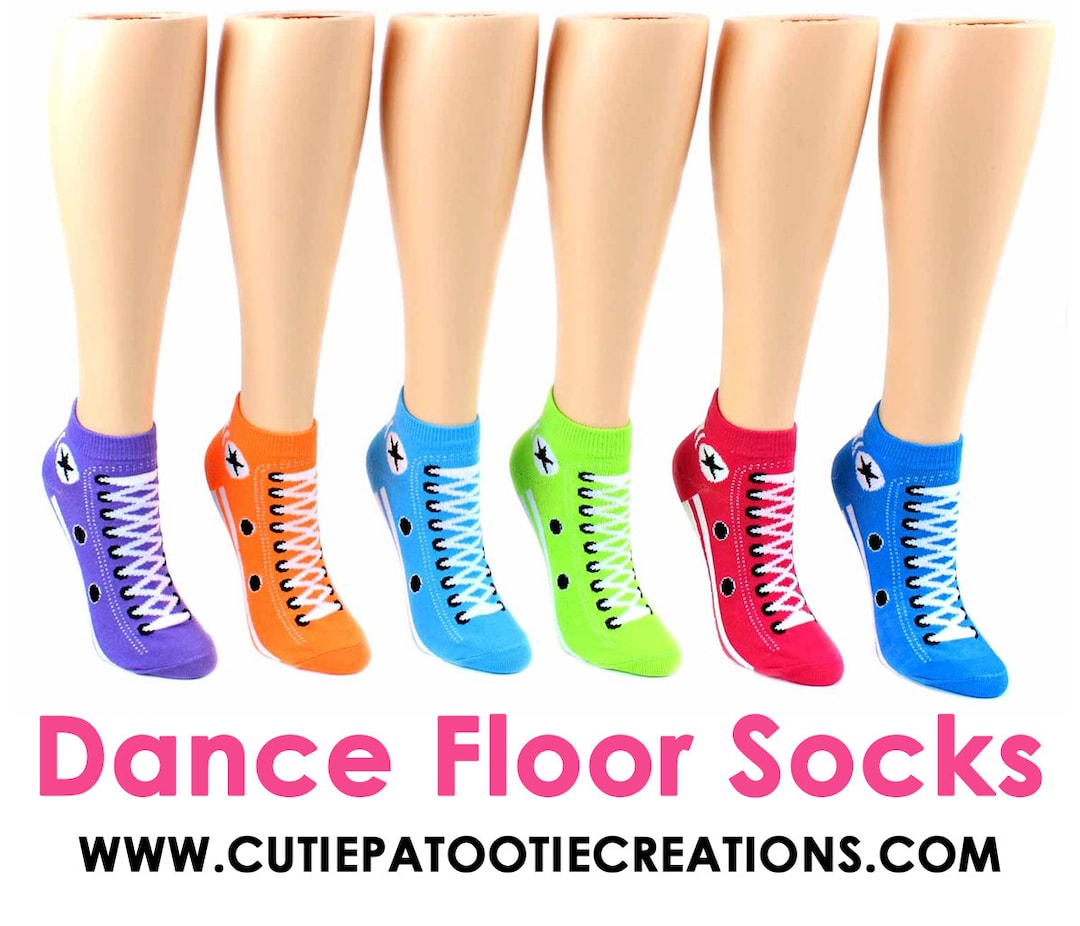 Dance Floor Party Socks for Bar and Bat Mitzvah Sweet 16 Quinceanera Wedding Sneaker Style Socks