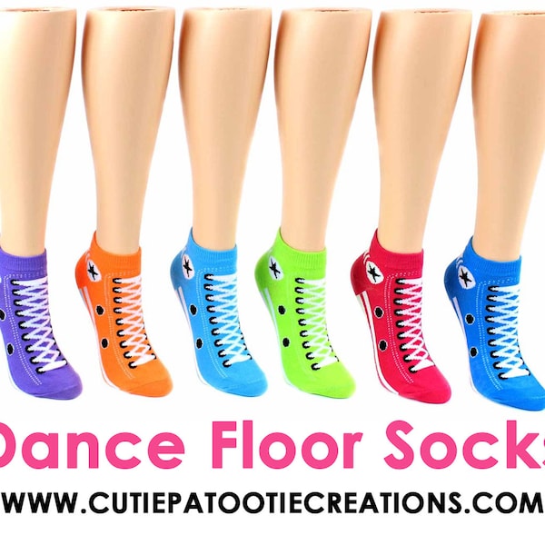 Dance Floor Party Socks for Bar and Bat Mitzvah | Sweet 16 | Quinceanera | Wedding | Sneaker Style Socks