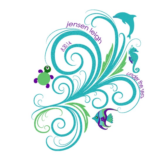 Under the Sea Mitzvah Logo Il_570xn