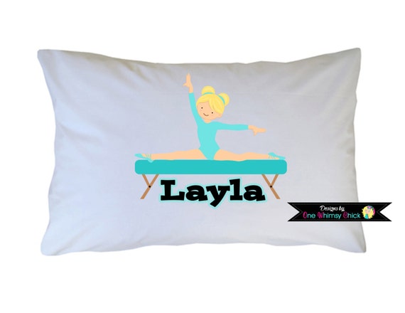 Gymnastics Pillowcase - Girl Gymnastics Pillow case - Girls Personalized Pillowcase Il_570xn