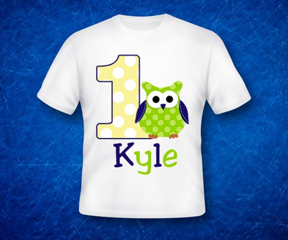 Personalized Owl TShirt or Bodysuit Owl 1st Birthday Shirt ANY Birthday NUMBER AVAILABLE Boy or Girl Il_570xn