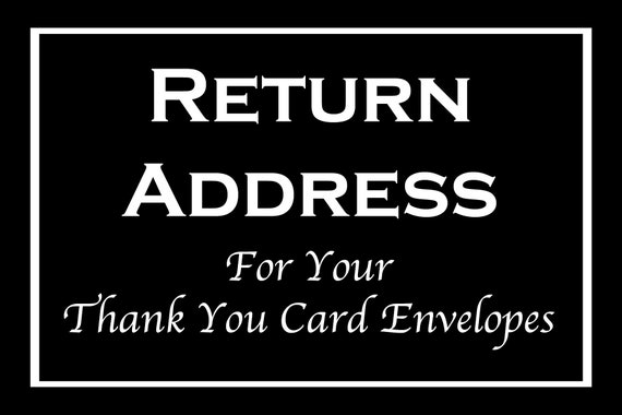 Envelope Addressing Service - Printed RETURN ADDRESS for your Thank You Card Envelopes Il_570xn