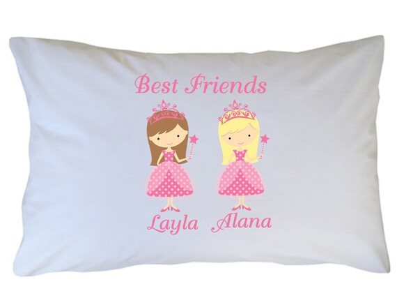 Best Friends Personalized Pillow Case Etsy