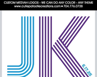 Bar & Bat Mitzvah Logo | Monogram Initials | Custom Mitzvah Branding