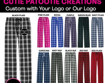 BLACK and WHITE - Bar and Bat Mitzvah Pajama Lounge Pants Party Favor Swag for Kids and Adults - Personalized with Your Logo our Our Logo