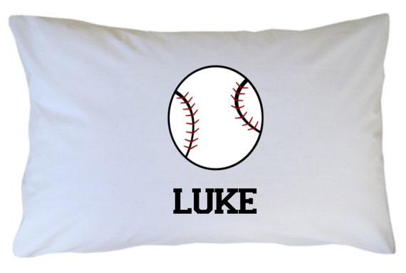 Baseball Pillow Case Personalized Baseball Pillowcase Etsy