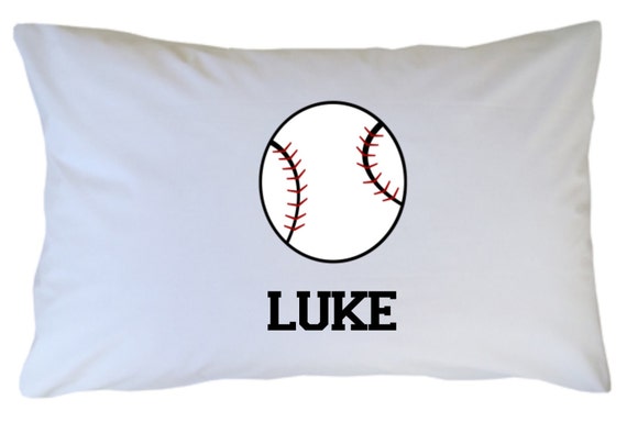 personalized baseball pillow case