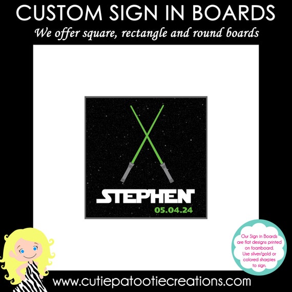 Space Movie Theme Bar Mitzvah Sign in Board - Bat Mitzvah Sign In Board - Guest Sign In Il_570xn