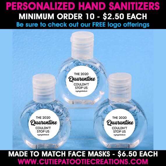 2020 Quarantine Couldn't Stop Us Personalized Hand Sanitizers - CHOOSE YOUR COLORS Sanitizer Bottles and and Labels Wedding Favor Bottles Il_570xn