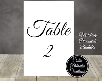 Table Number Cards for Weddings, Bat Mitzvah, Bar Mitzvah, Sweet 16