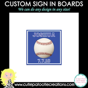 Baseball Bar Mitzvah Sign in Board We can do All Sports See listing description for size recommendation image 3