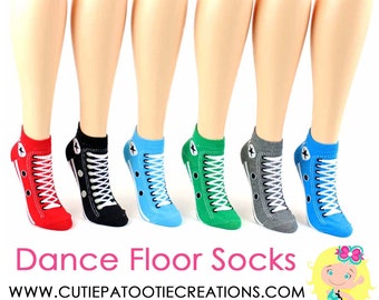 Dance Floor Party Socks for Bar and Bat Mitzvah | Sweet 16 | Quinceanera | Wedding | Sneaker Style Socks