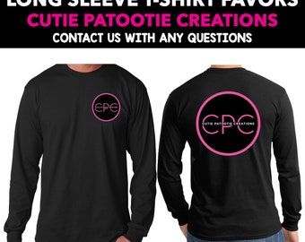 Personalized Party Favor Long Sleeve T-Shirt, Bar Mitzvah, Wedding