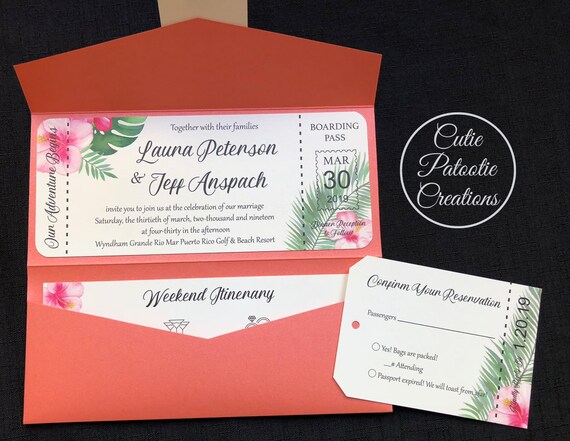 Sample Boarding Pass Wedding Invitations Travel Airline Ticket