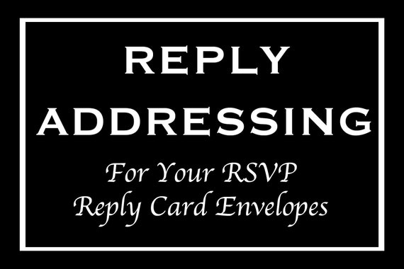 Envelope Addressing Service - Printed REPLY ADDRESS on your RSVP Reply Card Envelopes Il_570xn