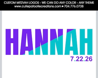 Custom Bar & Bat Mitzvah Logo | Personalized Mitzvah Branding | Digital Logo Design for Invitations, Swag and Decor
