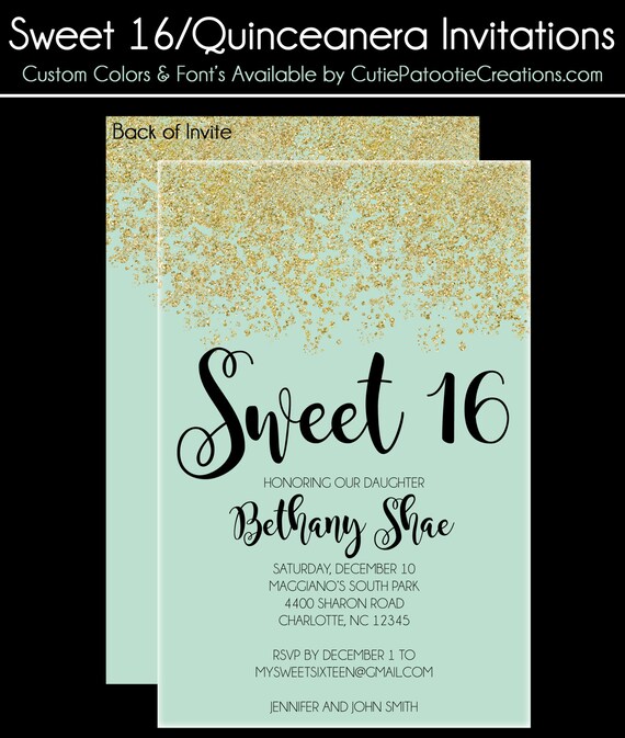 sweet 16 birthday invitations