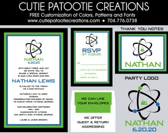 Science Bar Mitzvah Invitations | Bar Mitzvah Invitation