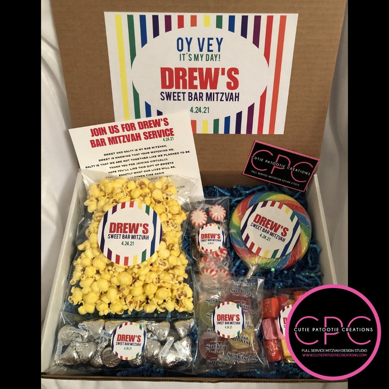 Hockey Theme Bar Mitzvah Guest Box Virtual Zoom Mitzvah Gift Etsy