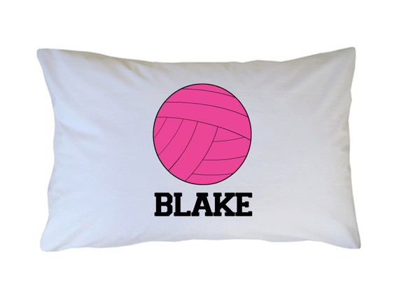 Volleyball Pillow Case Personalized Boy or Girl Custom Toddler Travel Standard Size Pillow Cases Il_570xn