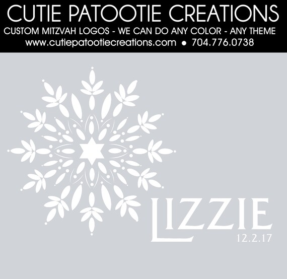 Bat Mitzvah Logo - Winter Wonderland Bat Mitzvah Logo - Custom Colors Available FREE Il_570xn