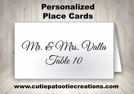 Personalized Place Cards | Choose Your Font & Color | Bar and Bat Mitzvah | Wedding | Sweet 16 | We Add Your Guest Names and Table Number Il_570xn