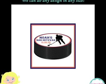 Hockey Bar Mitzvah Sign In Board, Bat Mitzvah Sign In Board, Sign in Pillow - CHOOSE YOUR COLORS