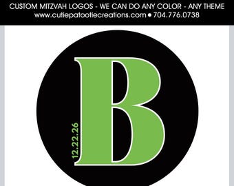 Custom Bar & Bat Mitzvah Logo | Personalized Mitzvah Branding | Digital Logo Design for Invitations, Swag and Decor | Initial Monogram Theme