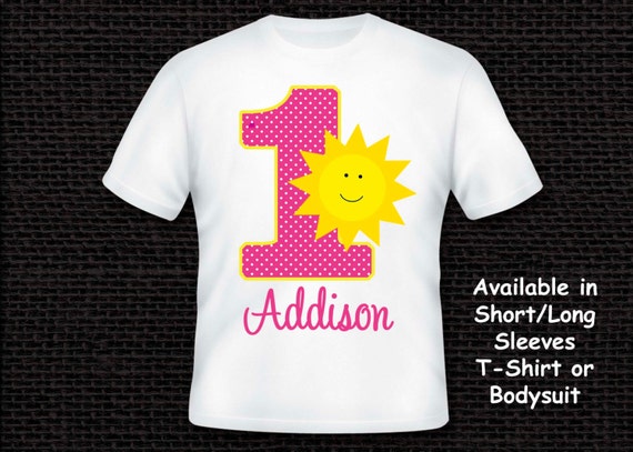 Personalized Sunshine Birthday T-Shirt or Bodysuit, ANY AGE AVAILABLE Il_570xn