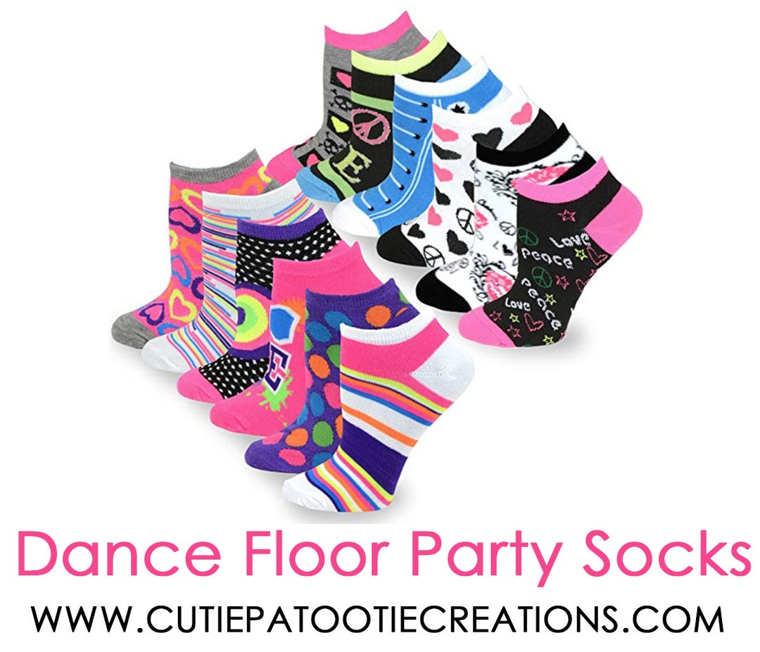 Dance Floor Party Socks for Bar and Bat Mitzvah Sweet 16 Quinceanera Wedding Pink and Black Etsy
