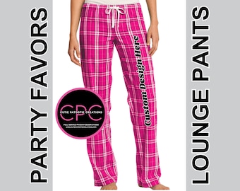 District Flannel Plaid Lounge Pants Custom Personalized Unisex Pants With Your Logo or Our FREE Logo