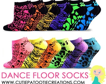 Dance Floor Party Socks for Bar and Bat Mitzvah | Sweet 16 | Quinceanera | Wedding | Animal Prints