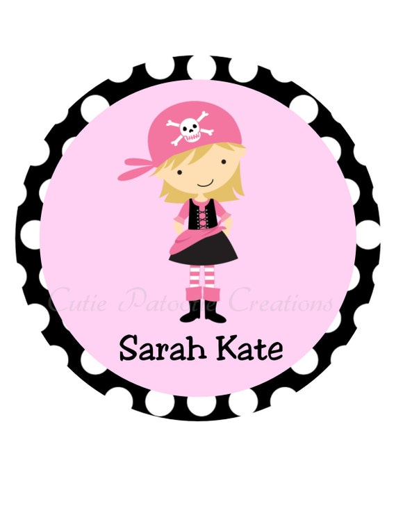 Pink Pirate Girl Personalized Shirt TShirt or Bodysuit Il_570xn