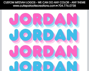 Custom Bar & Bat Mitzvah Logo | Personalized Mitzvah Branding | Digital Logo Design for Invitations, Swag and Decor