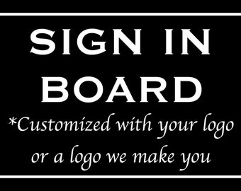 Custom Logo Sign In Board, Bar Mitzvah, Wedding, Quinceanera